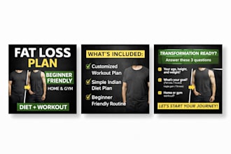 create a beginner friendly fat loss workout and diet plan