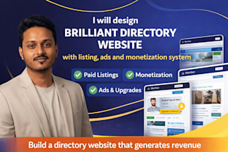 build brilliant directory website with listing, ads and monetization system