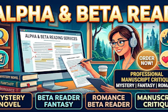 alpha read and beta reader mystery fantasy romance manuscript