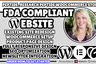fda compliant peptide website, research peptide, woocommerce peptide store