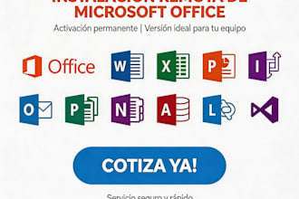 instalaré remotamente microsoft office permanente