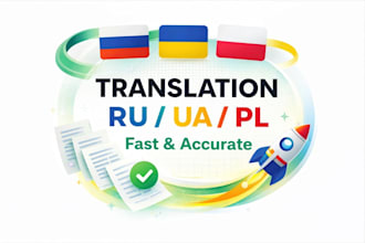 translate russian,ukrainian and polish texts fast