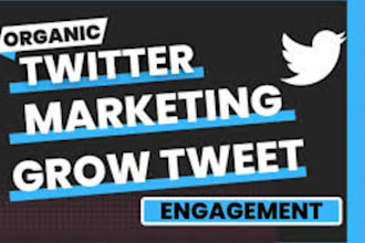 twitter, x promotion with engagement organic  business related followers growth