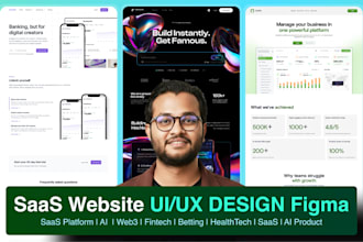 design high converting saas website UI UX in figma