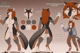 furry ref sheet anthro nsfw or sfw furry reference sheet fursona ref sheet