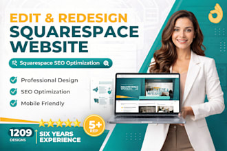 edit squarespace website design, redesign squarespace website, squarespace seo
