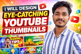 design eye catching youtube thumbnail for islamic content