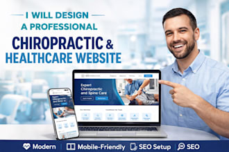 design a professional chiropractic and healthcare website
