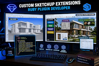 develop custom sketchup ruby plugins and API based tools
