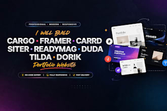 build cargo framer carrd siter readymag duda tilda dorik portfolio webside