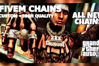 create custom fivem chain with logo pendant iced out