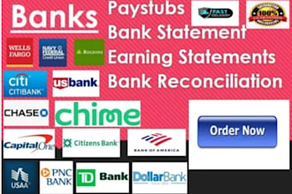 reconcile bank statement PDF to editable format