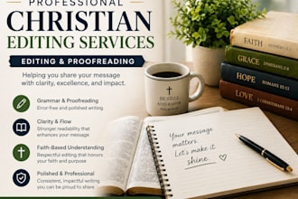 proofread and edit your christian book or devotional