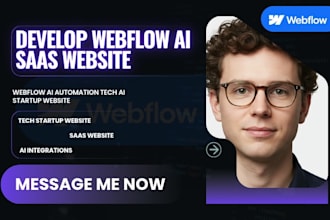 develop webflow ai saas website webflow ai automation tech ai startup website