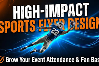 design sports poster, banner, flyer, graphics