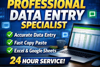 do professional data entry,web research and copypaste work