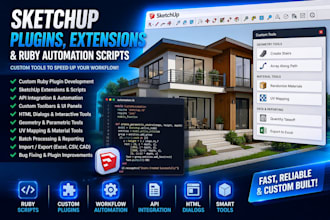 create sketchup plugins extensions and ruby automation scripts