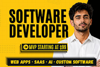 be yo full stack dev cookin custom software, ai saas web apps fr