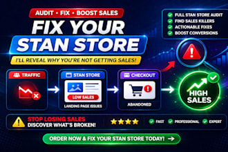 audit your stan store and reveal why you are not getting sales