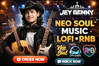 create ai neo soul rnb music, lofi, with guitar production