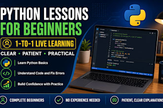 teach python to complete beginners in 1 to 1 live lessons