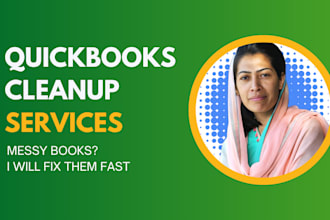 quickbooks cleanup, catch up and monthly bookkeeping