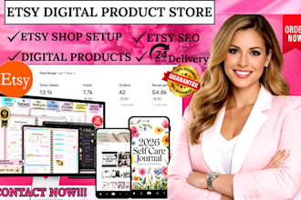do etsy digital products, etsy shop setup, etsy seo, etsy digital planner