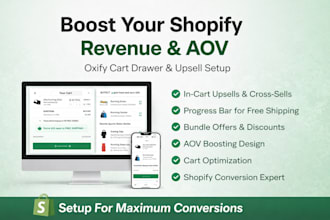 setup oxify cart drawer and upselling