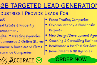 do quality b2b lead generation email list building of any niche