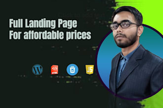 design a modern and affordable custom landing page