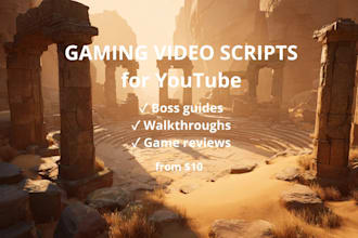 write a gaming video script for your youtube channel