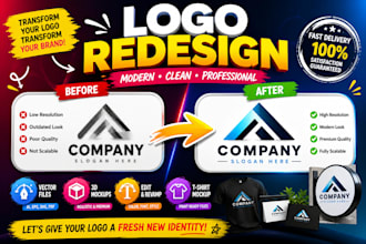 design redesign, vectorize, edit, revamp company logo vintage 3d mockup tshirt