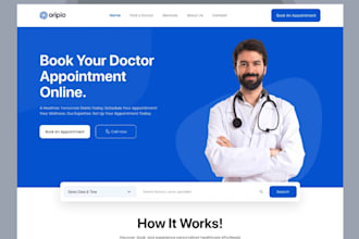 design wix medical booking website, patient scheduling, predictive claims triage