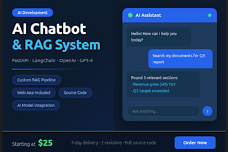 build ai chatbot rag system or chatgpt app using fastapi and langchain