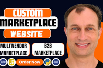 develop custom coding multi vendor marketplace website from scratch with app