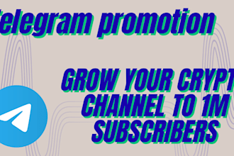 grow crypto telegram promotion, crypto telegram marketing, telegram subscriber