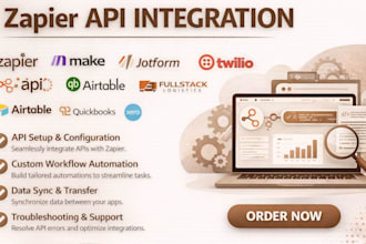 zapier make jotform twillo api airtable quickbooks fullstack vapi logistics xero