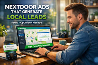 setup optimize nextdoor ads campaign for local business leads social media ads