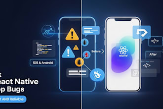 develop and fix react mobile app bugs for IOS and android