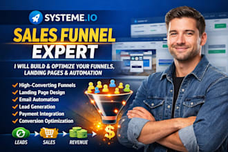build systeme io, sales funnel, website, systeme io landing page