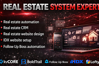set up real estate crm lofty crm, boldtrail, kvcore, gohighlevel, follow up boss
