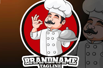 make creative and professional chef logo for your brand