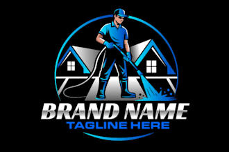 design unique professional gutter cleaning company logo