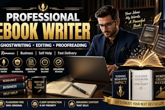 ghostwrite fiction non fiction romance ebook writing editing formatting