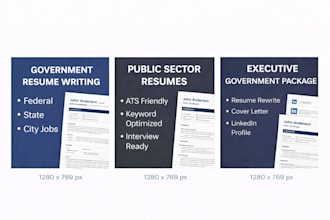 write a government resume for city, state, or federal jobs
