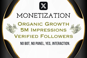 do organic x twitter growth for monetization goals