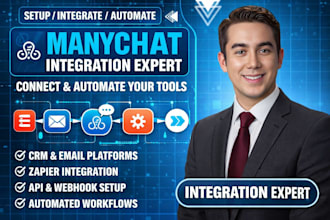 manychat integration crm email automation zapier webhook api