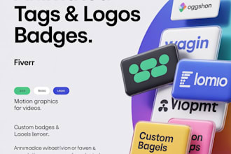 animated tags badges motion graphics for your music videos and branding