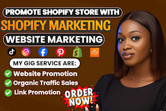 boost shopfiy taffic with link promotion or ecommercce marketing