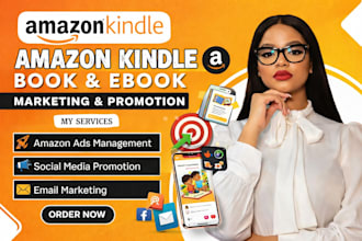promote your amazon kindle book, children book on my book marketing platform